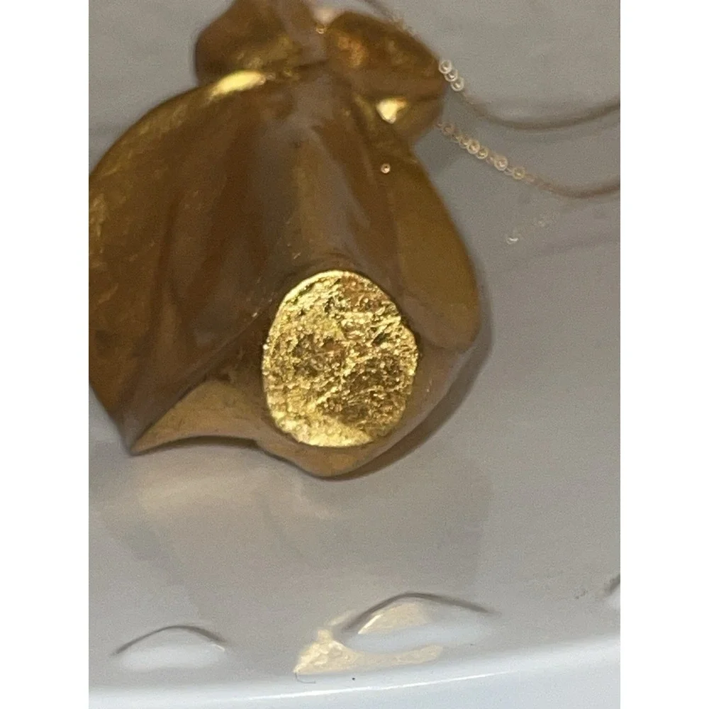 Vintage 90's Hallmark Gold Color Praying Angel‎ Ornament